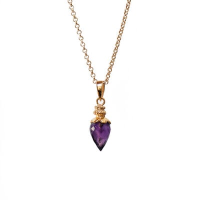 Faceted amethyst necklace by Mirabelle